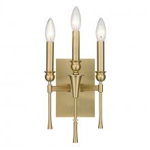 Golden 3509-WSC BCB - Landon BCB 3 Light Wall Sconce in Brushed Champagne Bronze