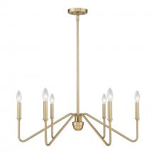 Golden 3690-6 BCB - Kennedy BCB 6 Light Chandelier in Brushed Champagne Bronze