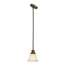 Golden 8063-M1L BUS - Heartwood Mini Pendant in Burnt Sienna with Tea Stone Glass