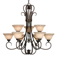 Golden 8606-9 RBZ-TEA - 2 Tier - 9 Light Chandelier