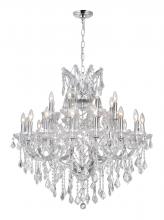 CWI Lighting 8318P36C-25 (Clear) - Maria Theresa 25 Light Up Chandelier With Chrome Finish