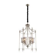 CWI Lighting 9859P22-6-606 - London 6 Light Up Chandelier With Satin Nickel Finish