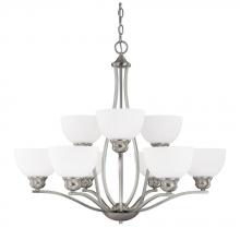 Capital 4039BN-212 - Nine Light Brushed Nickel Up Chandelier