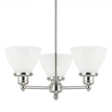 Capital 4553PN-128 - Three Light Polished Nickel Up Chandelier