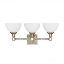 Capital 8473SG-110 - Three Light Silver And Gold Leaf With Antique Mirrors Wall Light
