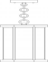 Arroyo Craftsman LYH-7DD-AB - 7" Lyon Pendant