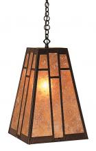 Arroyo Craftsman AH-12AM-BZ - 12" asheville hanging pendant