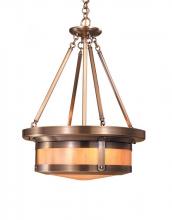 Arroyo Craftsman BCMH-20AM-AB - 20" berkeley open top pendant