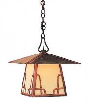 Arroyo Craftsman CH-12BAM-AB - 12" carmel pendant with bungalow overlay