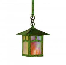 Arroyo Craftsman ESH-7AAM-AB - 7" evergreen stem hung pendant with classic arch overlay