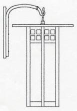 Arroyo Craftsman GB-18LAM-AB - 18" glasgow long body wall mount