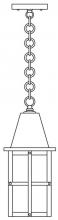 Arroyo Craftsman HH-6AM-AB - 6" hartford  pendant