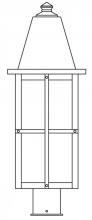 Arroyo Craftsman HP-8LAM-AB - 8" hartford long body post mount