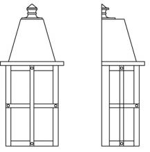 Arroyo Craftsman HW-6AM-AC - 6" hartford flush wall mount