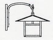 Arroyo Craftsman MB-12CLAM-RB - 12" monterey wall mount with cloud lift overlay