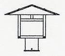 Arroyo Craftsman MP-12CLAM-AB - 12" monterey post mount with cloud lift overlay