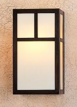 Arroyo Craftsman MS-12AAM-BK - 12" Mission Sconce With Classic Arch Overlay