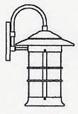 Arroyo Craftsman NB-9LAM-AB - 9" newport long body wall mount