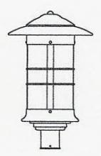 Arroyo Craftsman NP-14LCR-VP - 14" newport long body post mount fixture