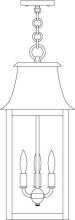 Arroyo Craftsman ORH-10CLR-S - 10" orpington pendant