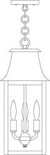 Arroyo Craftsman ORH-8CLR-BK - 8" orpington pendant