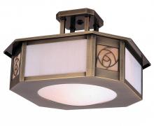 Arroyo Craftsman SCCM-15AM-AB - 15" saint clair inverted semi-flush ceiling mount