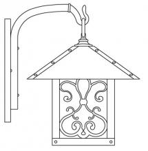 Arroyo Craftsman TRB-12ASAM-AB - 12" timber ridge wall bracket with ashbury  filigree