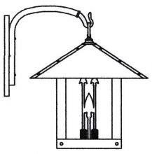 Arroyo Craftsman TRB-16ARAM-AB - 16" timber ridge wall bracket with arrow filigree