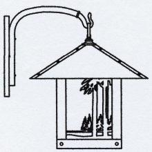 Arroyo Craftsman TRB-16DRAM-RB - 16" timber ridge wall bracket with deer filigree