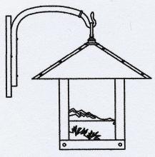 Arroyo Craftsman TRB-16TRAM-RB - 16" timber ridge wall bracket with trout filigree