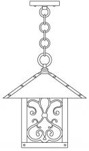 Arroyo Craftsman TRH-12ASAM-AB - 12" timber ridge pendant with ashbury  filigree