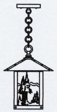 Arroyo Craftsman TRH-9MNAM-AB - 9" timber ridge pendant with mountain filigree