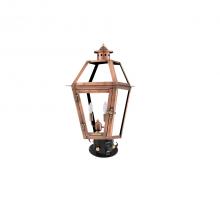 Primo Gas Lanterns OL-22E_CT/PM - Two Light Post Mount w/Column Top