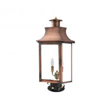 Primo Gas Lanterns RL-21E_CT/PM - Two Light Post Mount w/Column Top