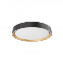 Kuzco Lighting Inc FM43916-BK/GD-5CCT - Essex 16-in Black/Gold LED Flush Mount