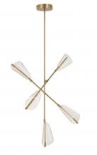 Kuzco Lighting Inc CH62737-BG/LG - Mulberry 37-in Brushed Gold/Light Guide LED Chandeliers