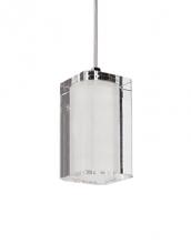 Kuzco Lighting Inc PD12606-CH - Single LED pendant with fine cut rectangular crystal shade and chrome metal details