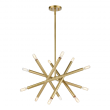 ZEEV Lighting CD10388-12-AGB - 12-Light 21" Adjustable Aged Brass Sputnik Chandelier