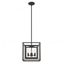 Hunter 19413 - Hunter Doherty Onyx Bengal 4 Light Medium Pendant Ceiling Light Fixture