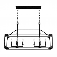 Hunter 19289 - Hunter Highland Hill Rustic Iron 8 Light Chandelier Ceiling Light Fixture