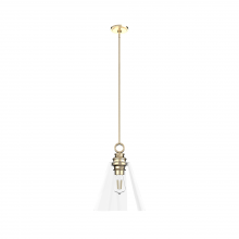 Hunter 19440 - Hunter Klein Alturas Gold with Clear Glass 1 Light Pendant Ceiling Light Fixture