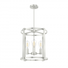 Hunter 19117 - Hunter Astwood Brushed Nickel 4 Light Small Chandelier Ceiling Light Fixture