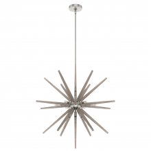 Hunter 19344 - Hunter Jupiter Star Brushed Nickel 18 Light Extra Large Pendant Ceiling Light Fixture