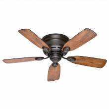 Hunter 51061 - Hunter 42 inch Low Profile New Bronze Low Profile Ceiling Fan and Pull Chain