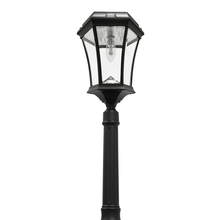 Gama Sonic 94B001 - Victorian Bulb Single Solar Lamp Post with GS Solar LED Light Bulb - Black Finish