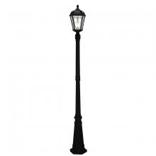 Gama Sonic 98B001 - Royal Bulb Solar Lamp Post with GS Solar LED Light Bulb - Black Finish