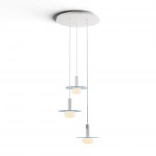 Koncept Inc CMP-C3-S-06-MWT+GBLU9+GLB - Combi Pendant 6" Circular 3 Combo Matte White with Matte White Canopy