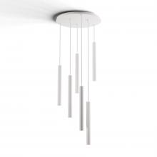 Koncept Inc CMP-C6-S-16-MWT - Combi Pendant 16" Circular 6 Combo Matte White with Matte White Canopy