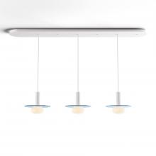 Koncept Inc CMP-L3-S-06-MWT+GBLU9+GLB - Combi Pendant 6" Linear 3 Combo Matte White with Matte White Canopy