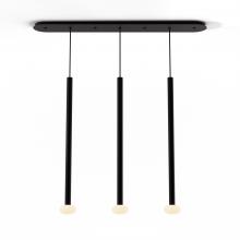 Koncept Inc CMP-L3-S-36-MTB+NA+GLB - Combi Pendant 36" Linear 3 Combo Matte Black with Matte Black Canopy